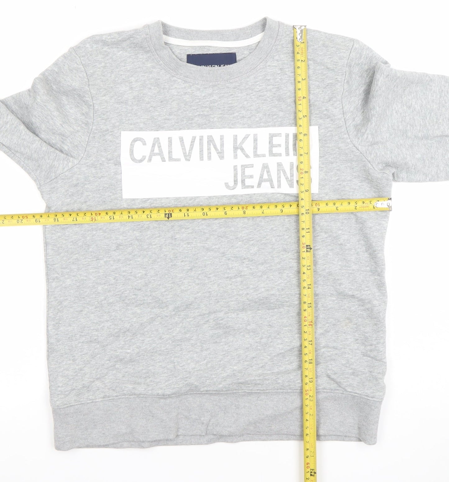 Calvin Klein Jeans Women's Grey Logo Sweatshirt Size S Pullover