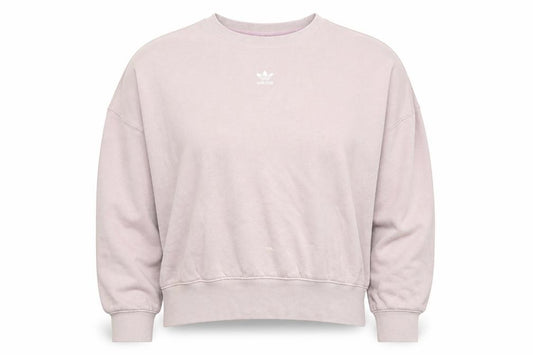 Adidas Women Pink Crew Neck Pullover Sweatshirt Size 14 Cotton
