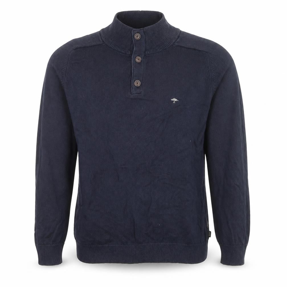 Fynch-Hatton Men’s Blue Cotton Henley Jumper M