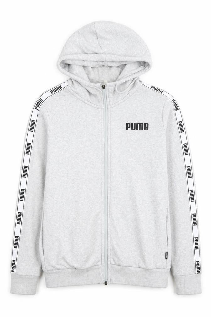 Puma Womens Grey Full Zip Hoodie Medium Hooded Sportswear