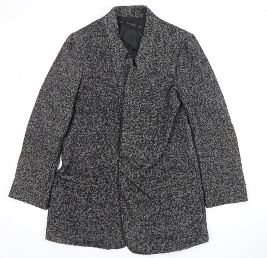 Zara Basic Women's Grey Wool Blend Mid-Length Coat M