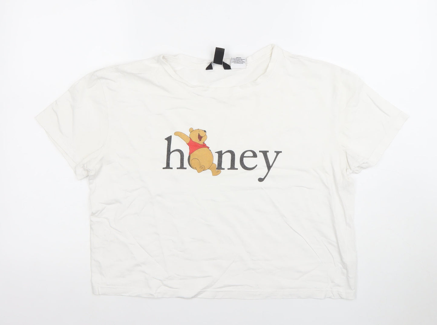 New Look Women’s White Disney Honey Crop T-Shirt Size 10