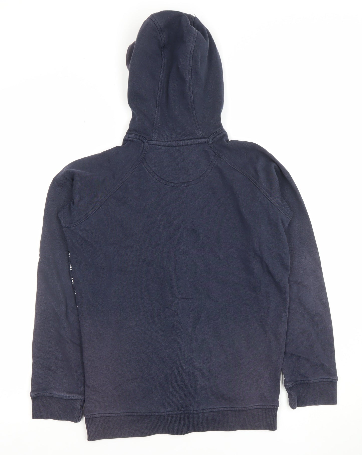 Henri Lloyd Boys Navy Blue Full Zip Hoodie 12-13 Years Striped Cotton Blend