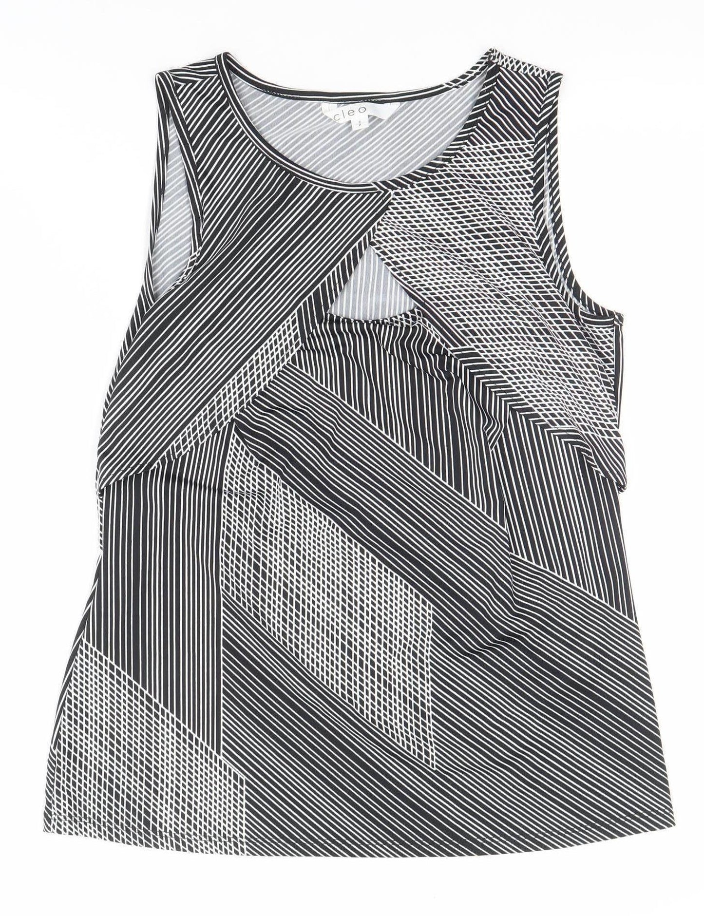 Cleo Women’s Black Striped Sleeveless Tank Top S
