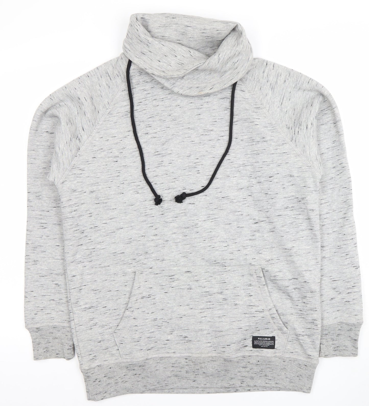 Pull & Bear Women's Grey Cowl Neck Pullover Hoodie Size S