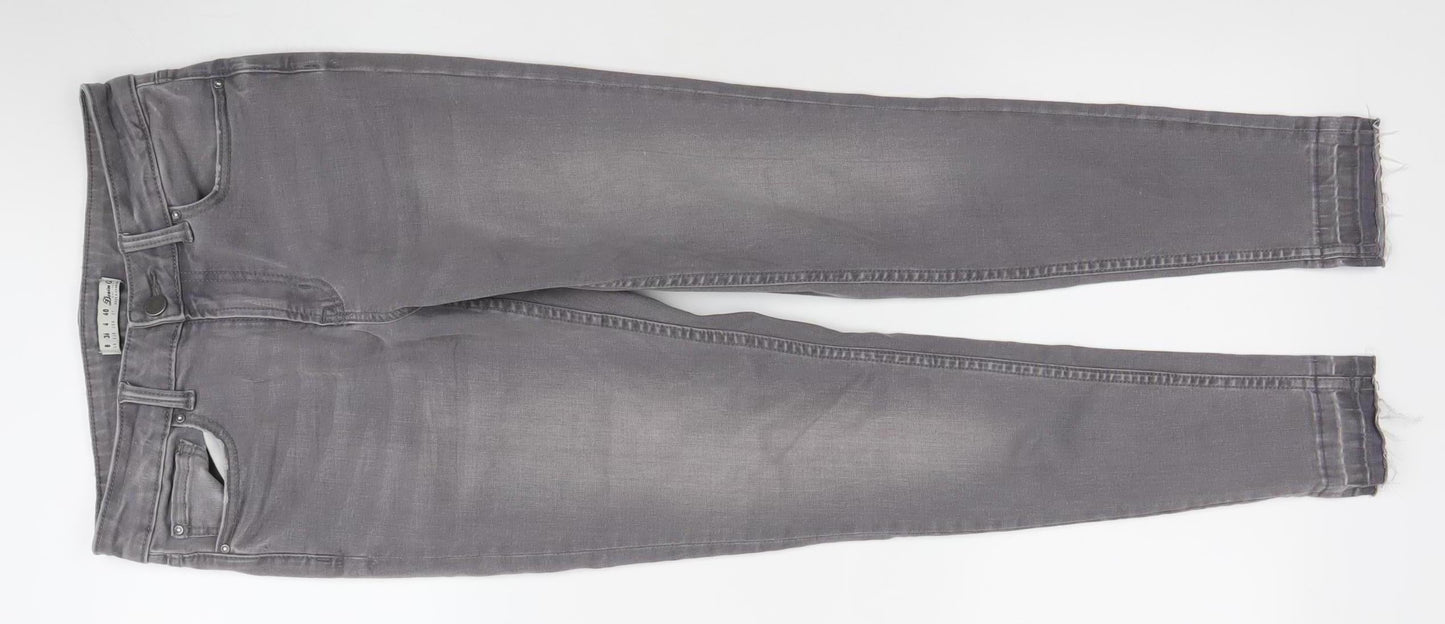 Denim Co. Women's Grey Skinny Jeans Size 8 Slim Fit Stretch Denim
