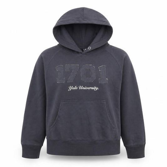 H&M Divided Yale University Navy Hoodie Womens Size 12 Cotton Blend
