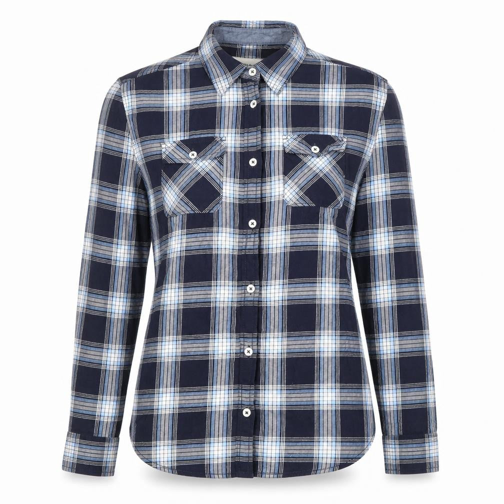 SoulCal Womens Blue Plaid Button-Up Long Sleeve Shirt Size 8