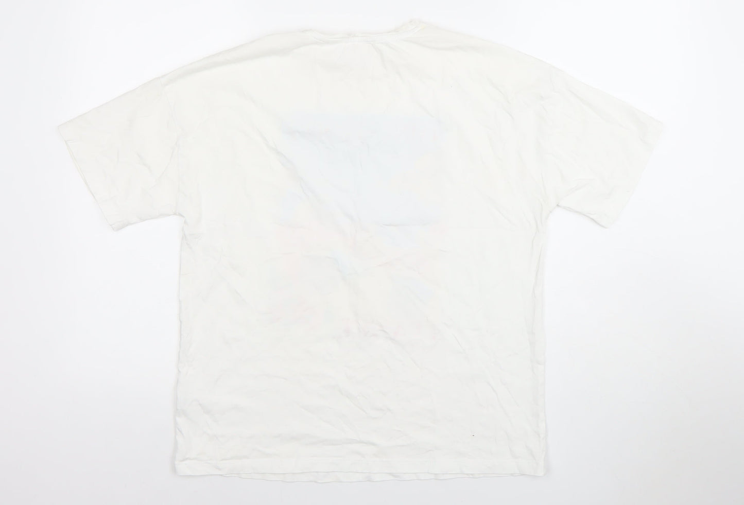 Savida Women's White Graphic Saint-Tropez T-Shirt Small