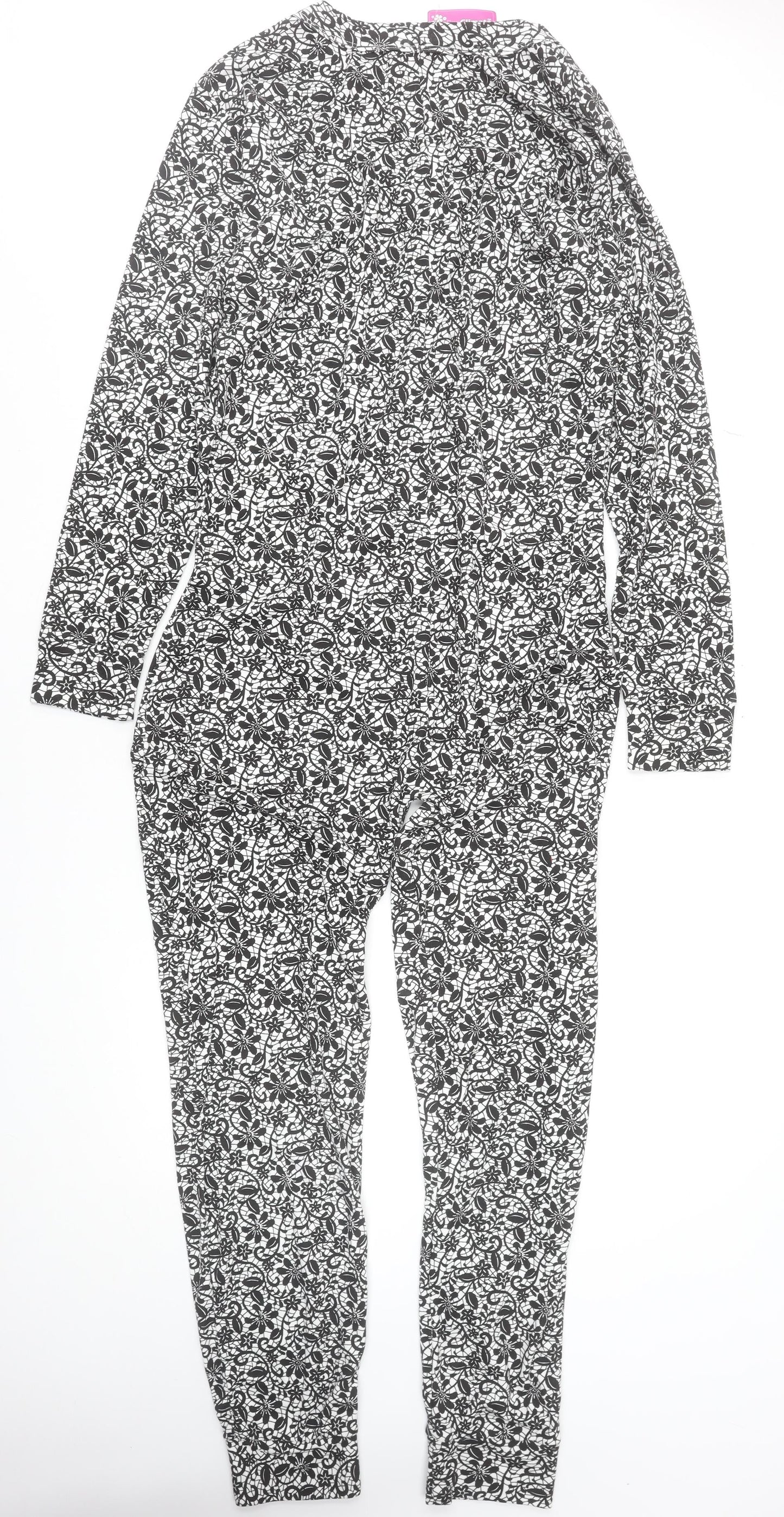 ProClimate Women's Black Floral Jersey One Piece Pyjama 18-20