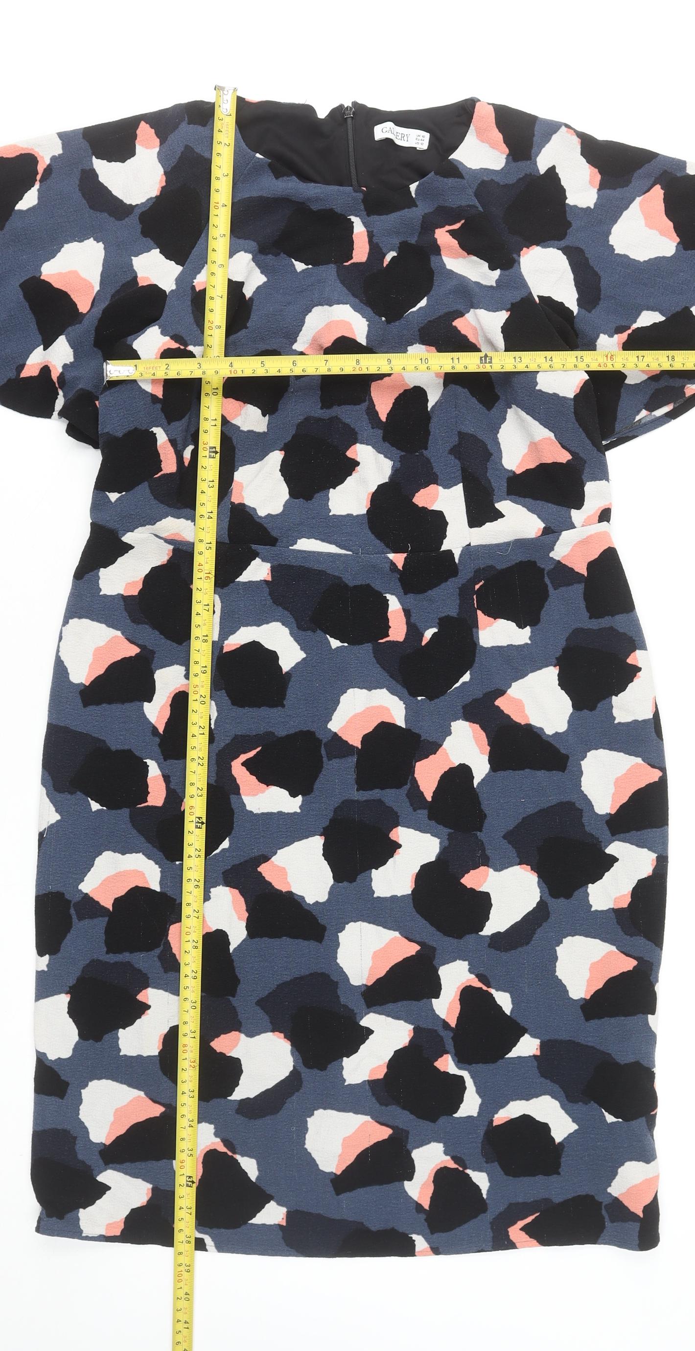 Gallery Women’s Multicoloured Size 16 Sheath Knee Length Dress