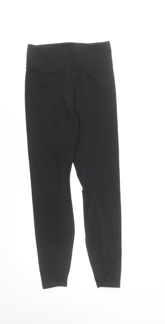 H&M Move Women’s Black Ankle Leggings Size 10 Stretch Slim Fit Activewear