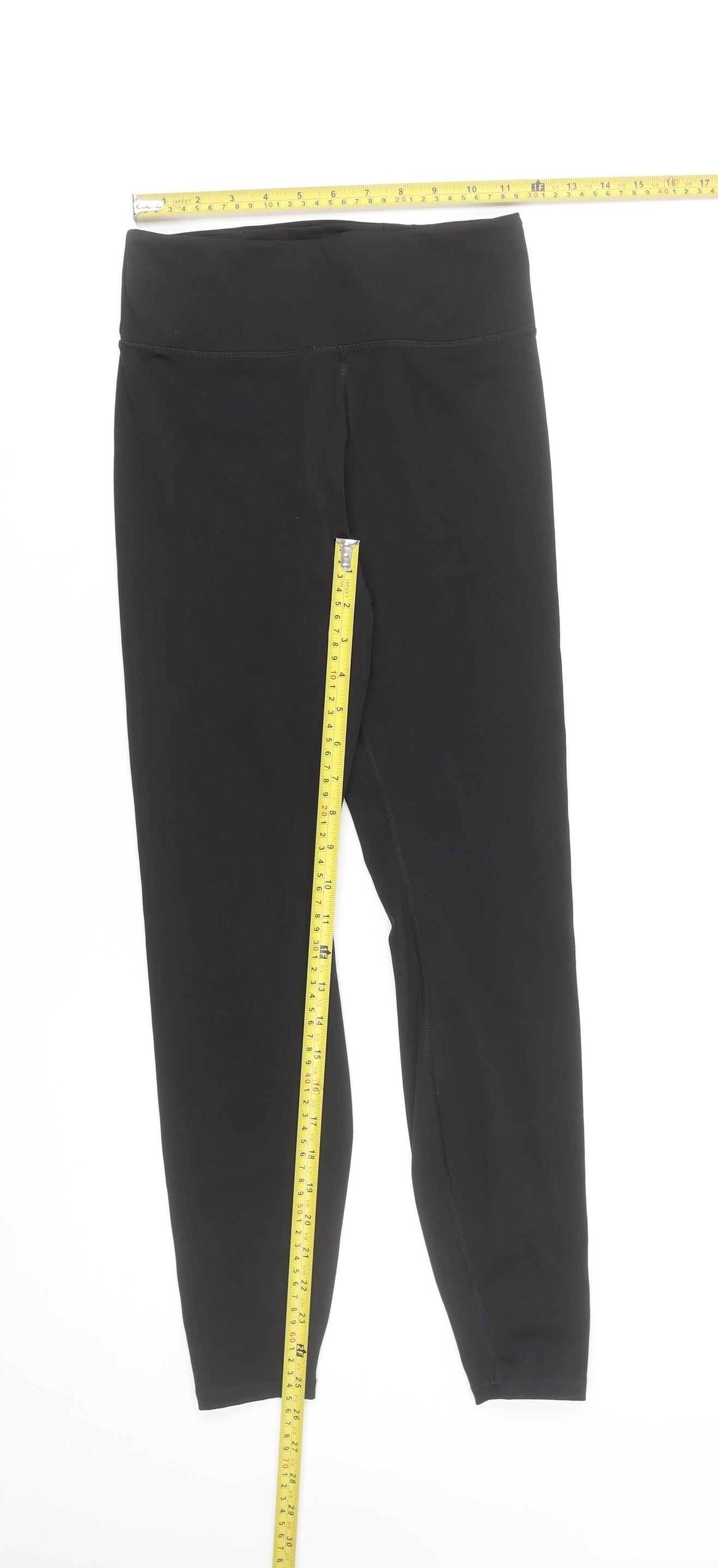 H&M Move Women’s Black Ankle Leggings Size 10 Stretch Slim Fit Activewear