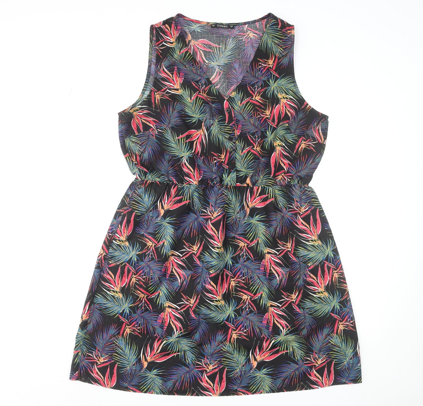 St. Bernard for Dunnes Stores Women's Multicoloured Tropical A-Line Sleeveless Dress L