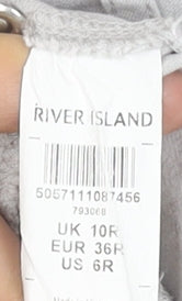 River Island Women Grey Skinny Stretch Jeans Size 10R