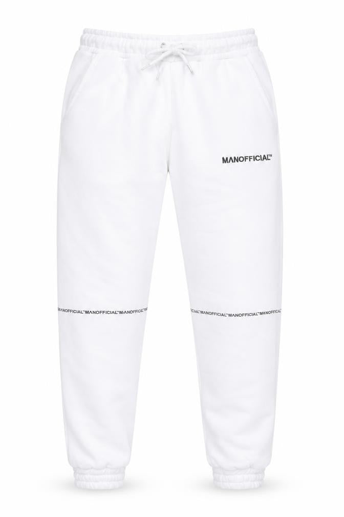 boohooMAN Men’s White Joggers Sweatpants Small Regular Fit