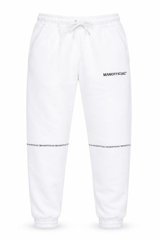 boohooMAN Men’s White Joggers Sweatpants Small Regular Fit