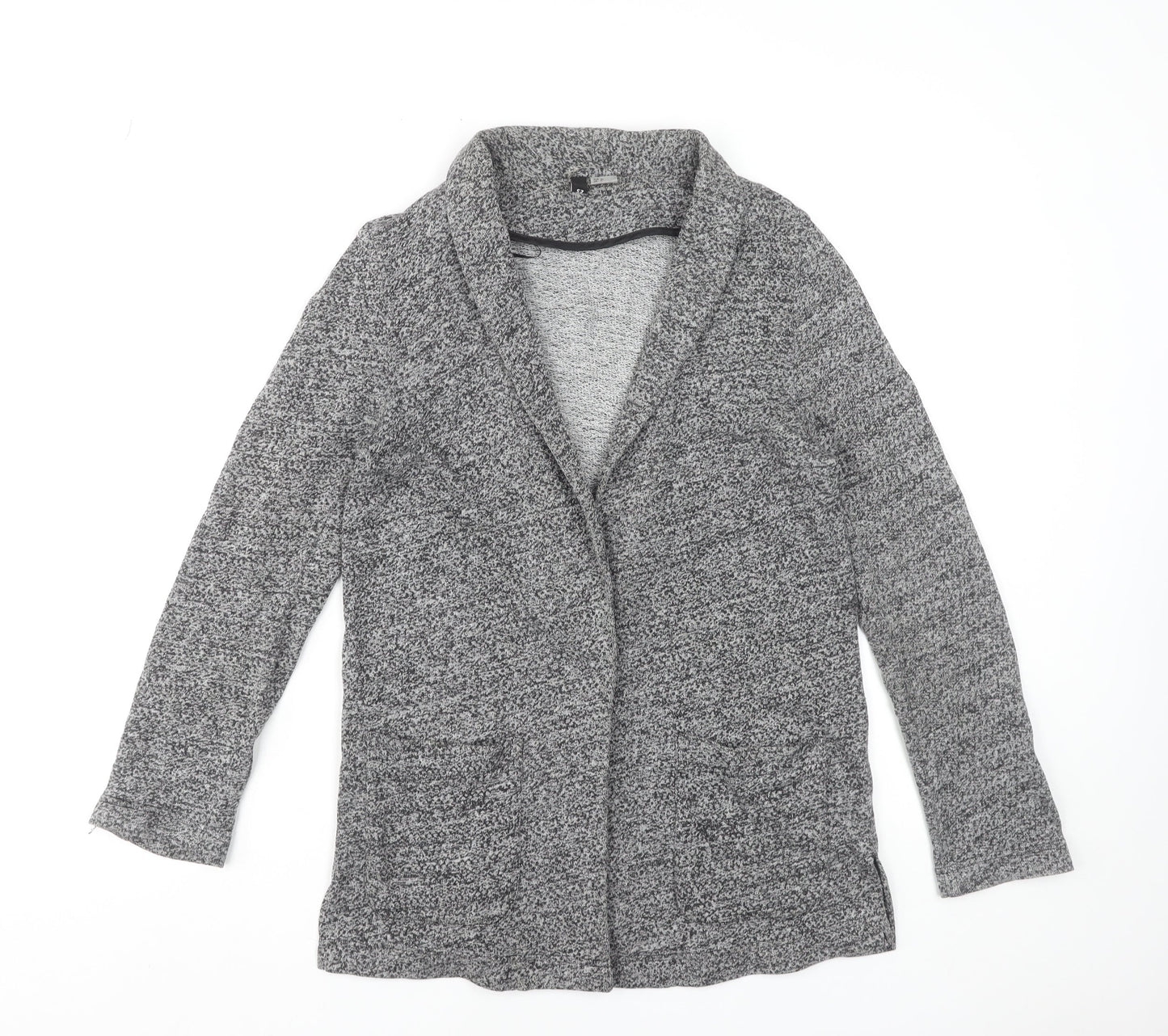 H&M Divided Women’s Grey Knit Cotton Blend Coatigan Size 8