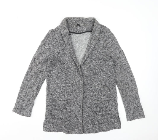 H&M Divided Women’s Grey Knit Cotton Blend Coatigan Size 8