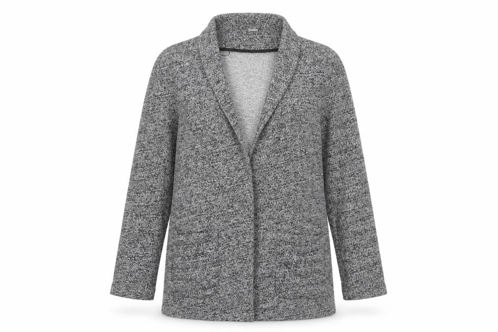 H&M Divided Women’s Grey Knit Cotton Blend Coatigan Size 8