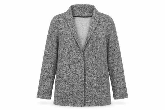 H&M Divided Women’s Grey Knit Cotton Blend Coatigan Size 8