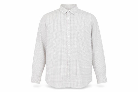 Marks & Spencer Men's Multicoloured Check Long Sleeve Cotton Dress Shirt 47cm Regular Fit