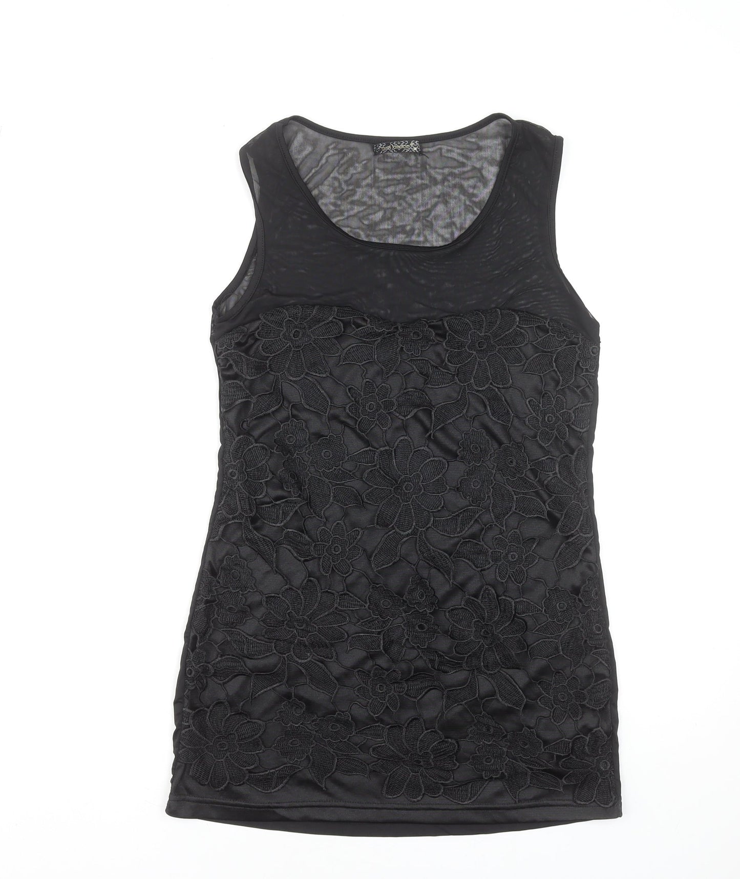 Aed London Women's Black Floral Lace Tank Top Size M