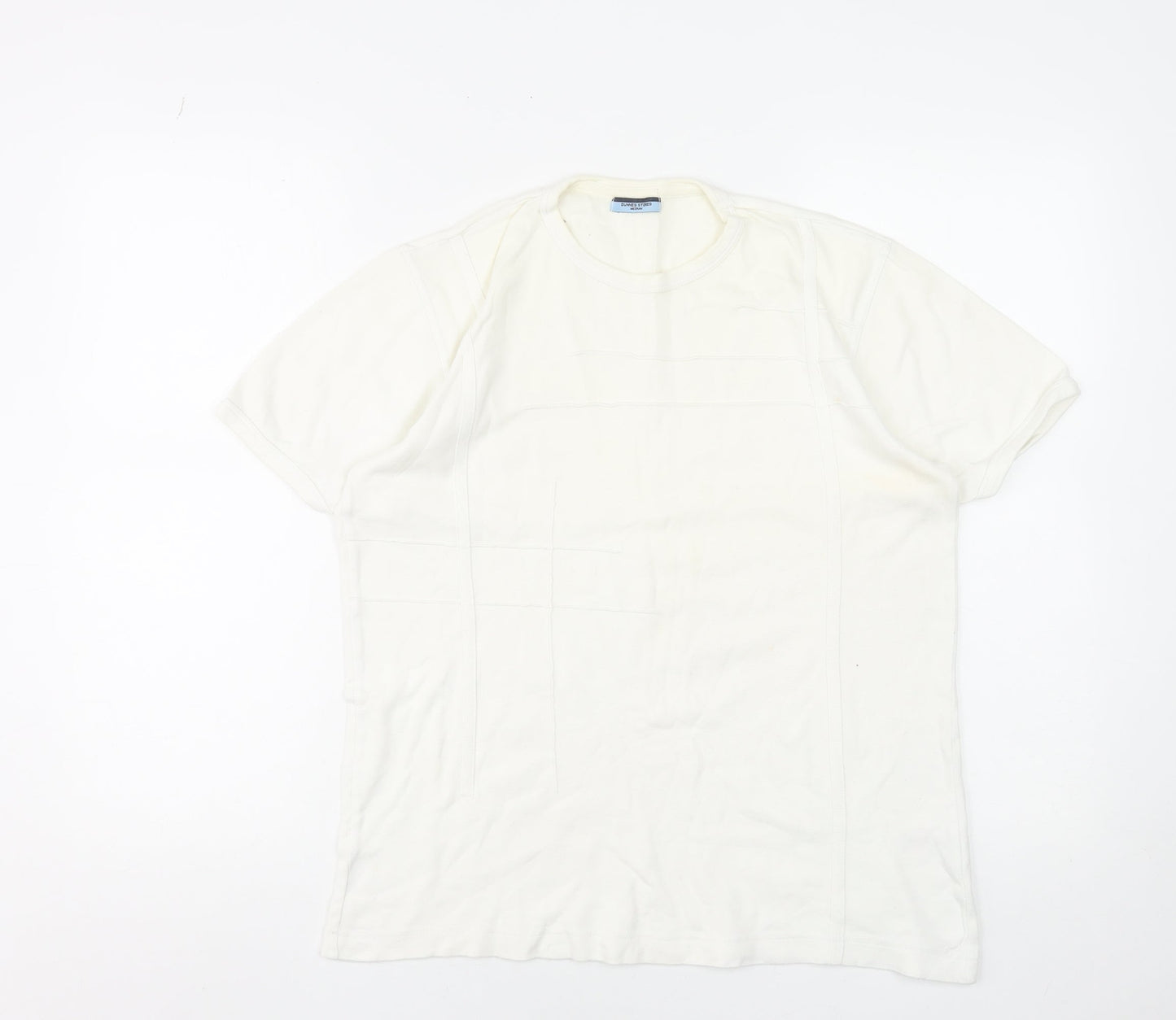 Dunnes Stores Women’s White Cotton Basic T-Shirt Size M Regular Fit