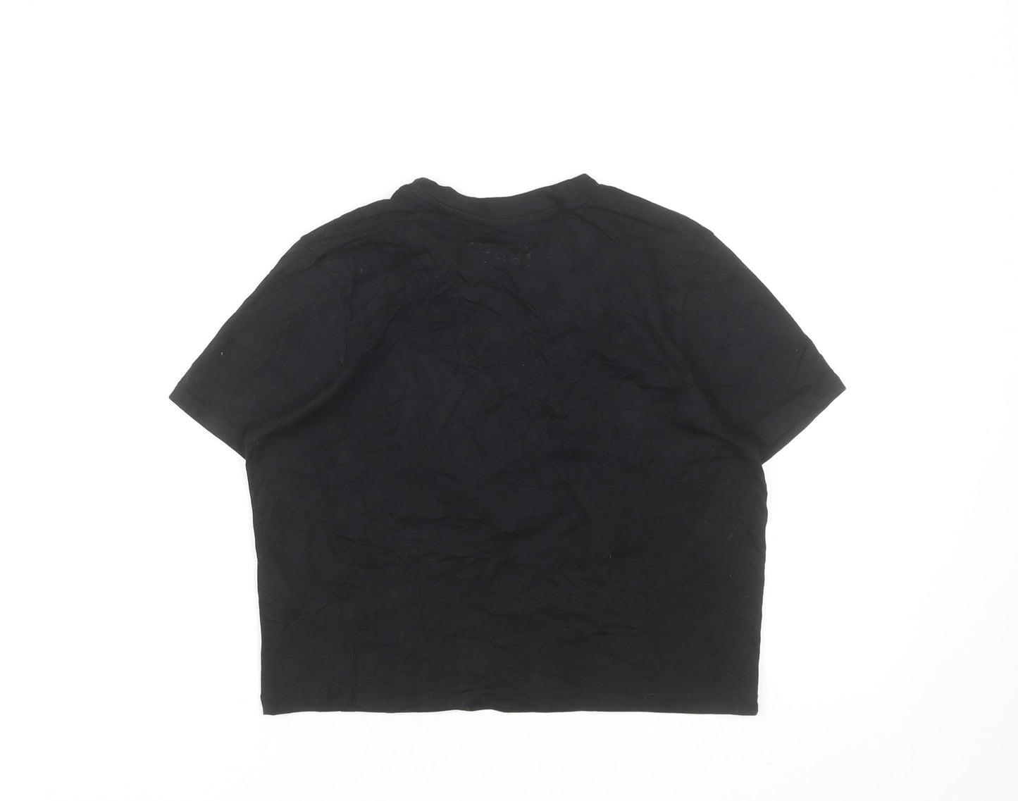 Born & Bred Womens Black Pure Beaut Cropped T-Shirt XS
