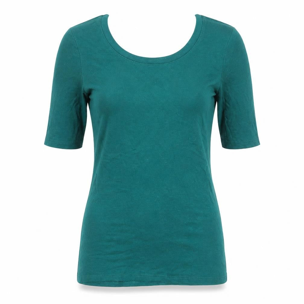 Gap Women’s Green Supersoft Short Sleeve Scoop Neck T-Shirt Size S