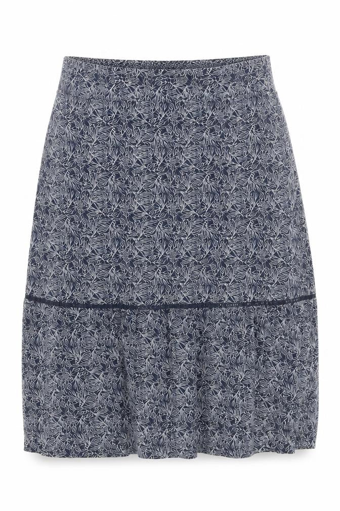 Autonomy Womens Blue Floral A-Line Viscose Skirt Size L