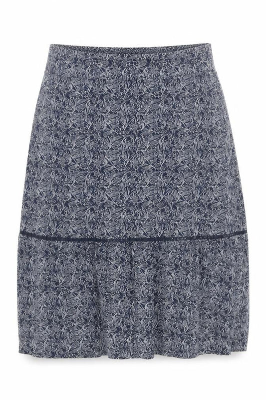 Autonomy Womens Blue Floral A-Line Viscose Skirt Size L