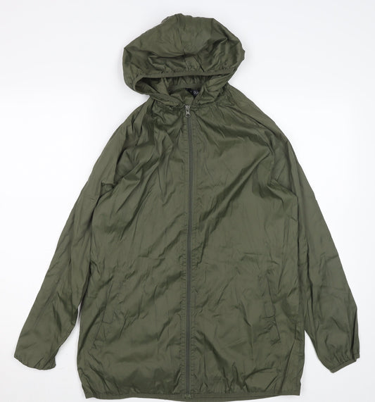 Dunnes Men’s Green Lightweight Hooded Windbreaker Jacket Size S