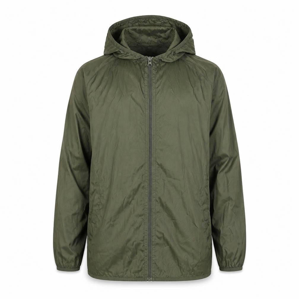 Dunnes Men’s Green Lightweight Hooded Windbreaker Jacket Size S