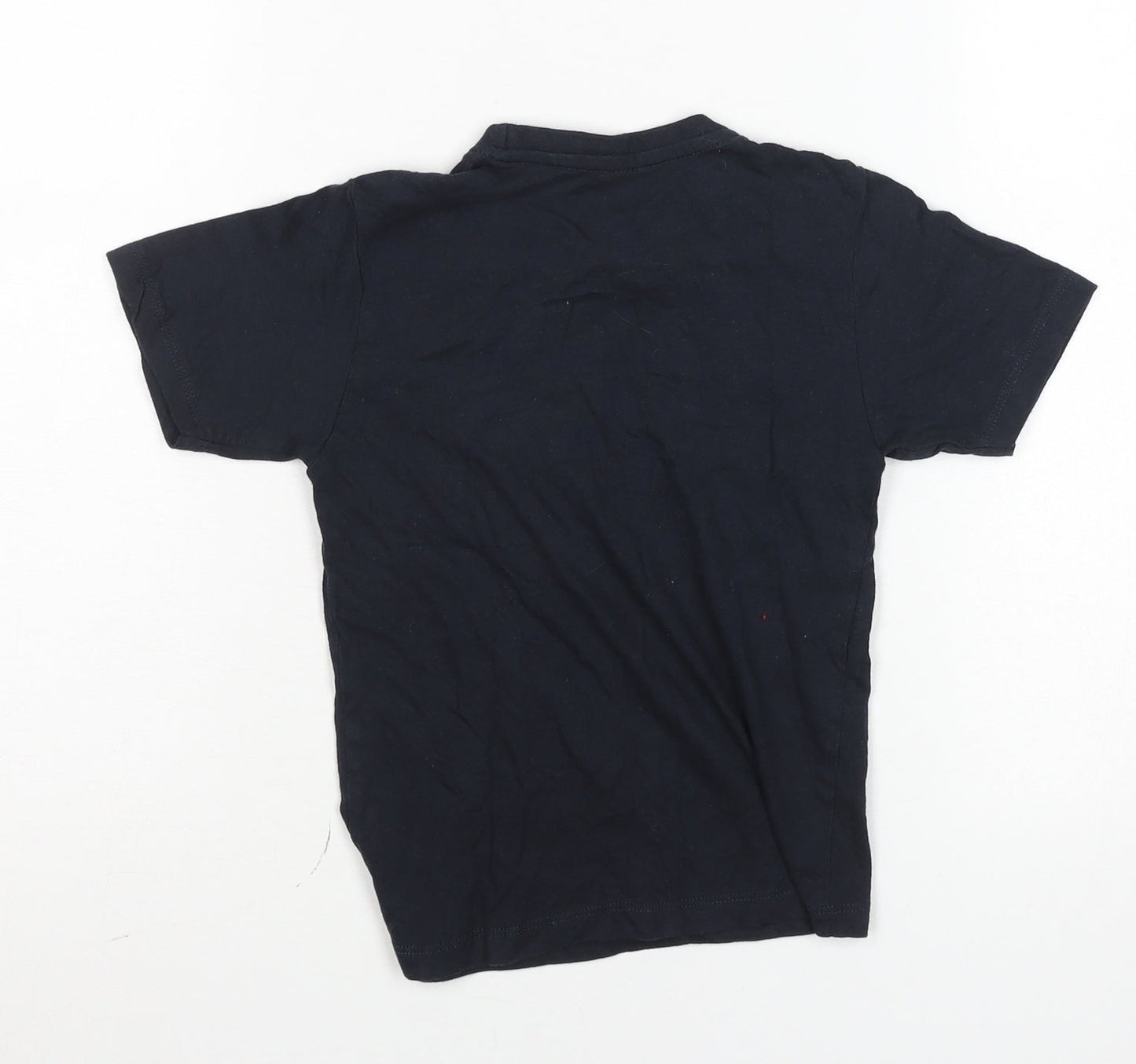 Lanzatextil Boys Black Lanzarote Graphic Short Sleeve Cotton T-Shirt Size 6