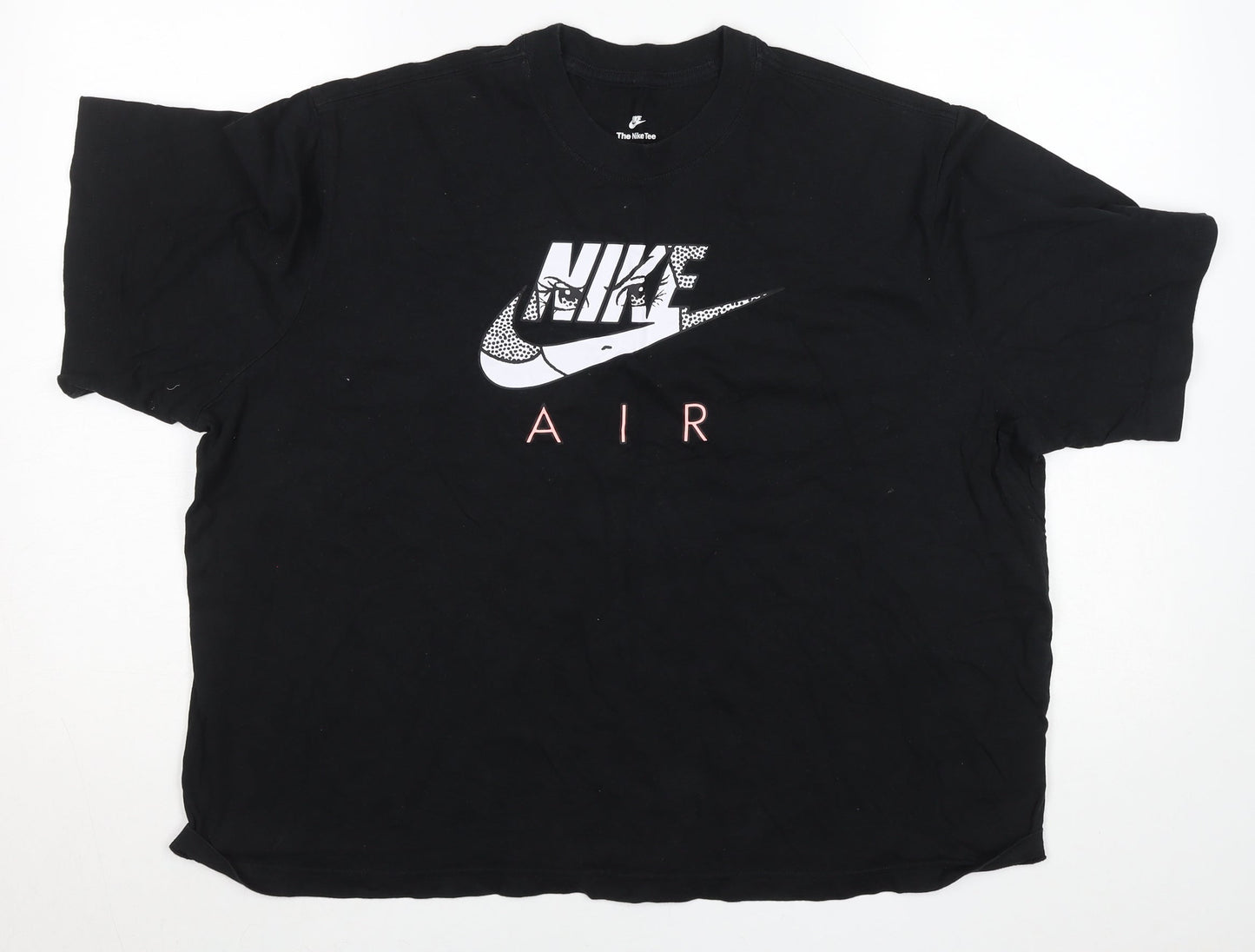Nike Womens Black XL Loose Fit Air Logo Cotton T-Shirt