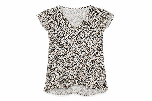 Old Navy Womens Multicoloured Animal Print V-Neck Tunic Blouse XS