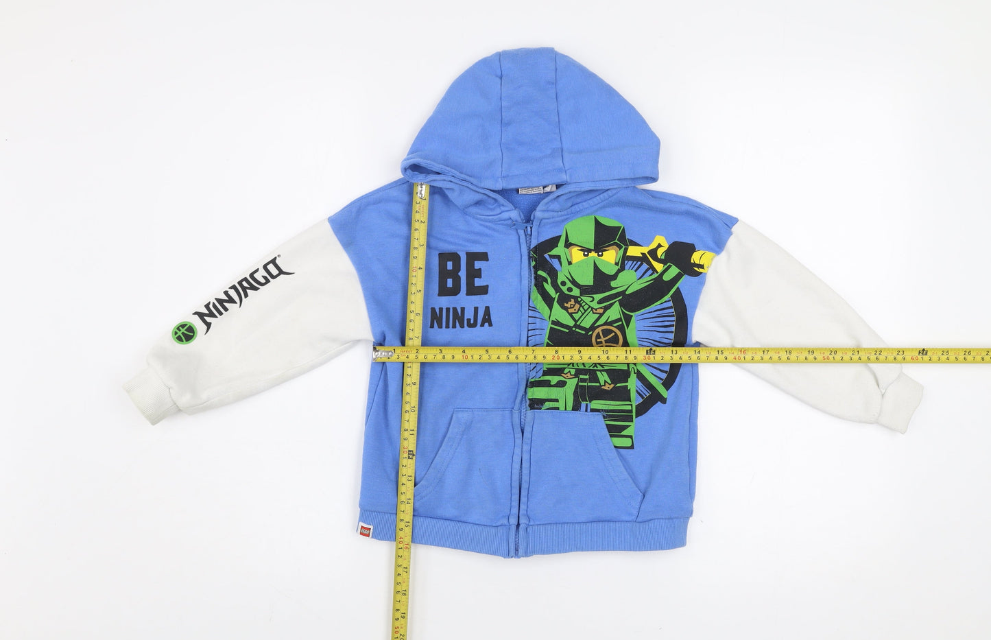 LEGO Boys Blue Ninjago Zip Hooded Jacket 5-6 Years Cotton Blend
