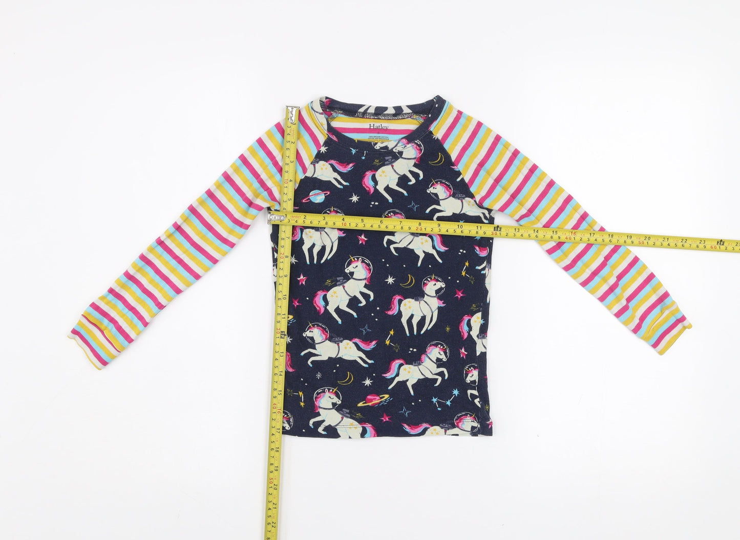 Hatley Girls Multicoloured Unicorn Long Sleeve Cotton T-Shirt 8 Years
