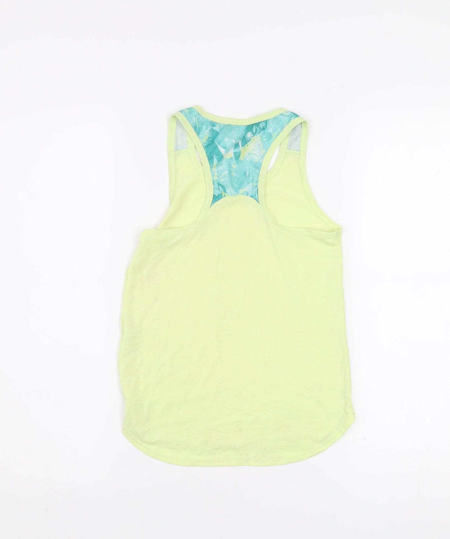 Decathlon Girls Yellow Tank Top 10-11 Years Lightweight Sports Vest