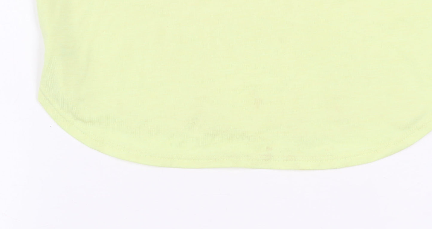Decathlon Girls Yellow Tank Top 10-11 Years Lightweight Sports Vest