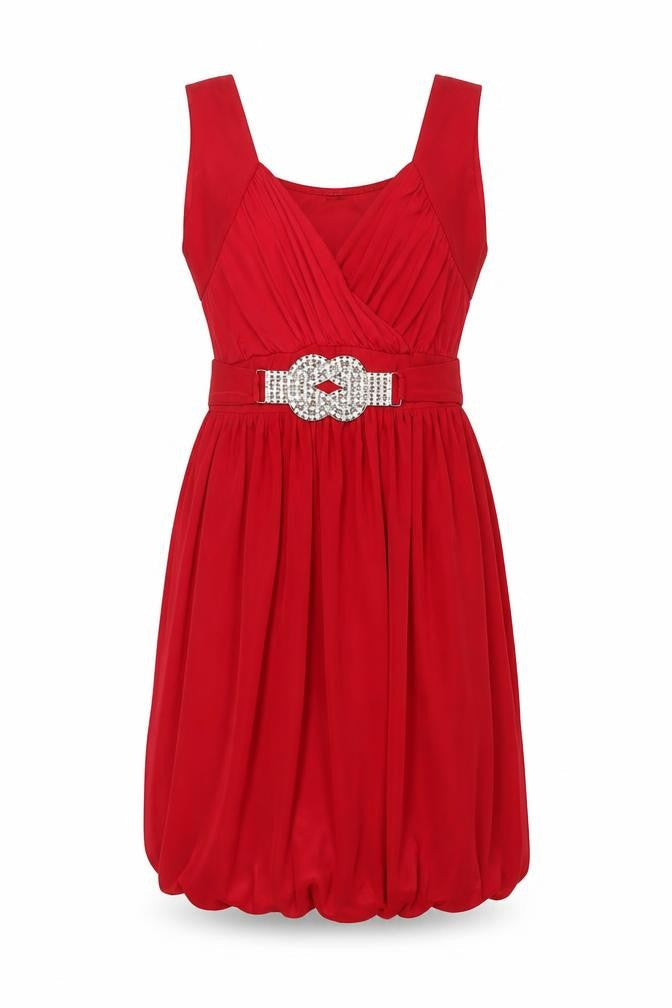 BLOOSE Womens Red Knee Length Bodycon Party Dress M
