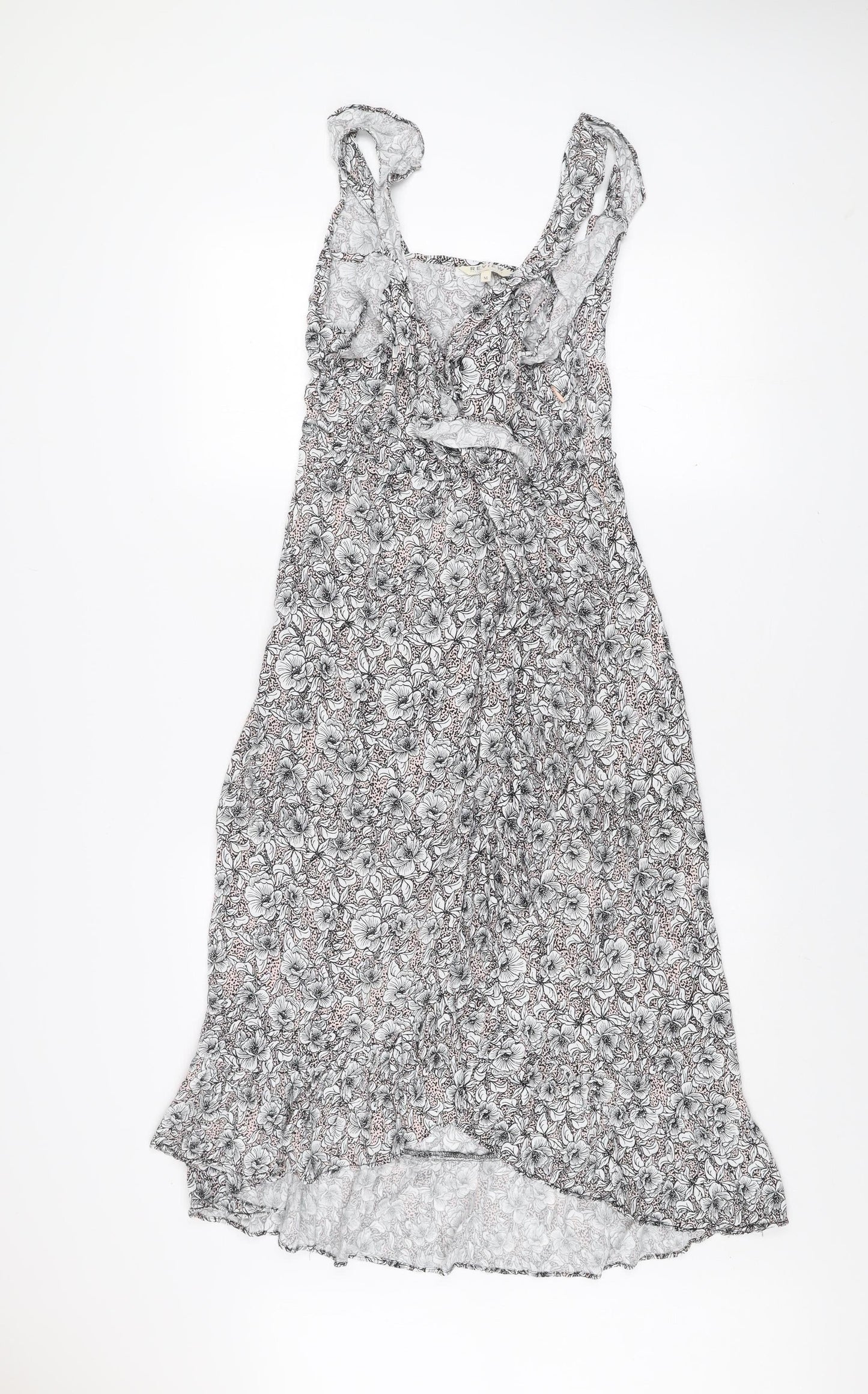 Review Women's Multicoloured Floral Midi Fit & Flare Dress M