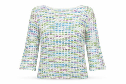 Just Elegance Women’s Multicoloured Open-Knit Pullover Jumper S