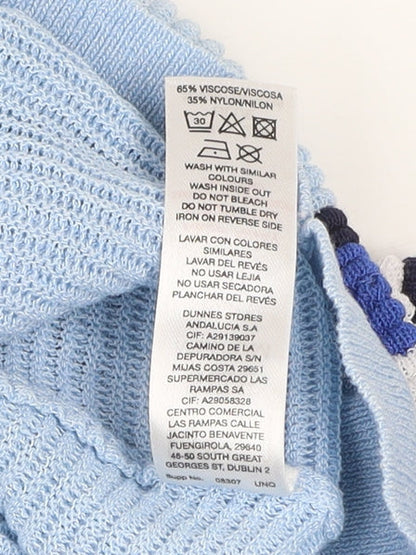 Savida Women's Blue Striped Crew Neck Pullover Jumper Size 12