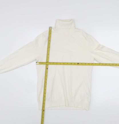Savida Womens Ivory Roll Neck Knit Jumper Size 12