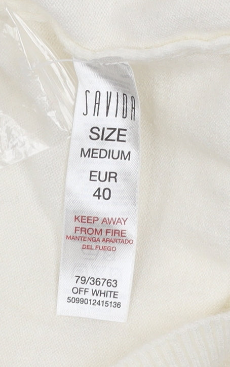 Savida Womens Ivory Roll Neck Knit Jumper Size 12