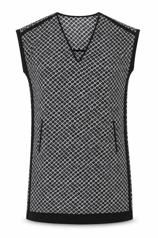 Gerard Darel Women's Black Floral Viscose Sleeveless Shift Dress Size 10