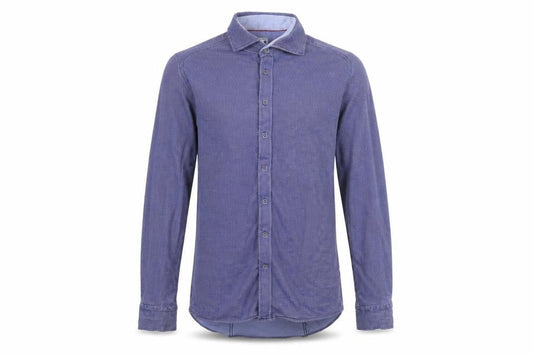 Benetti Mens Blue Long Sleeve Stretch Button-Up Shirt Size L