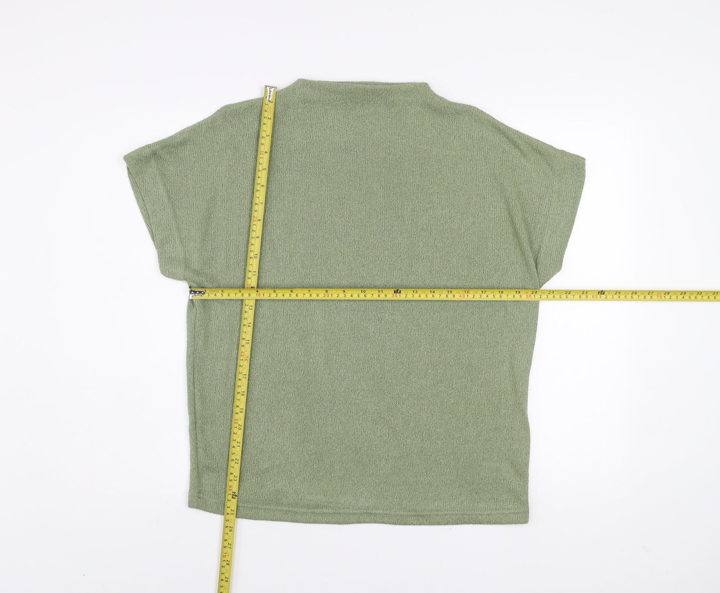 Gallery Women Olive Green Short Sleeve Jersey Top Size M